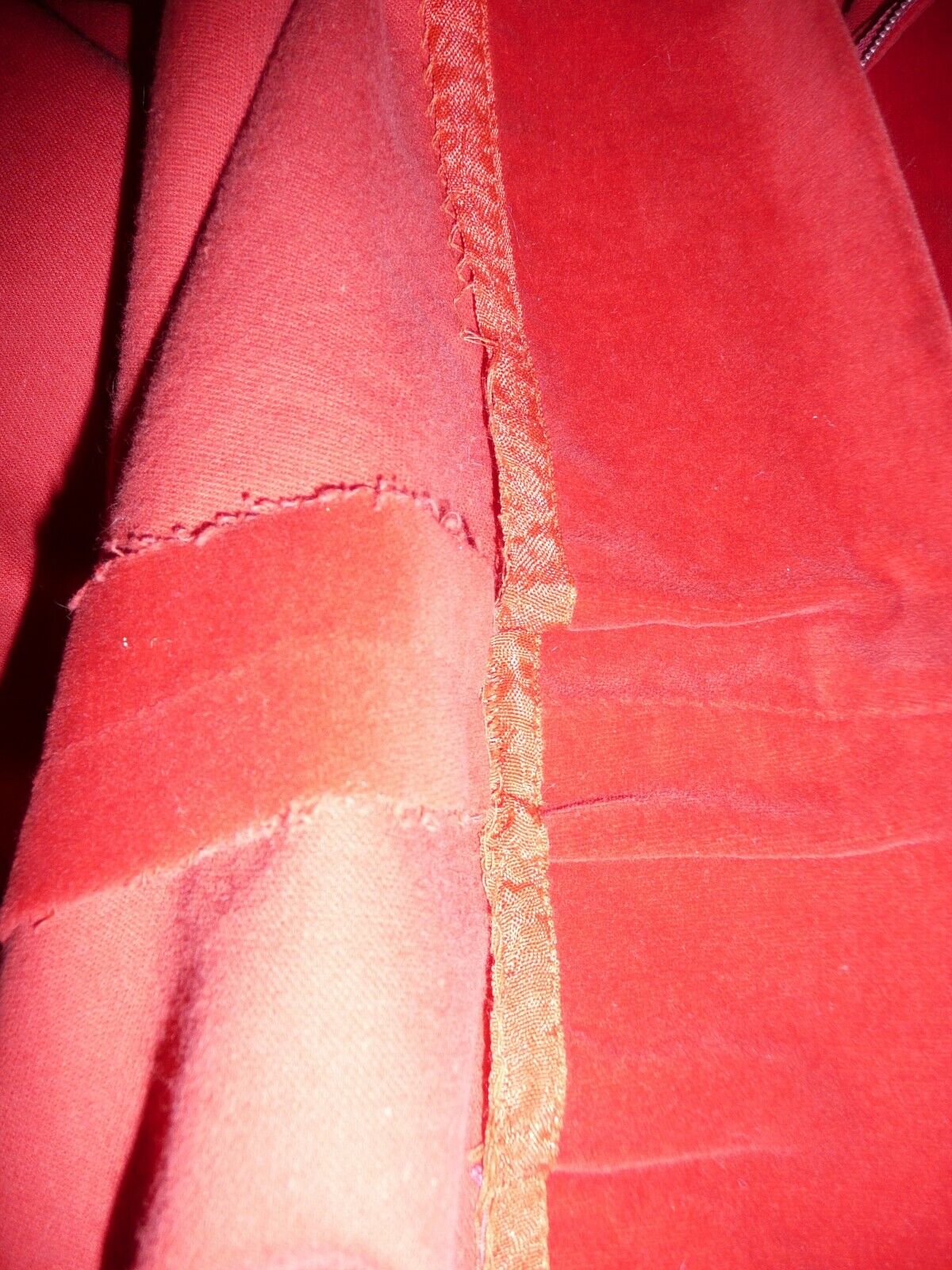 VINTAGE Velvet Skirt Red Boot Length Home Made Size 8 - Fresh Stock Dated March 2026