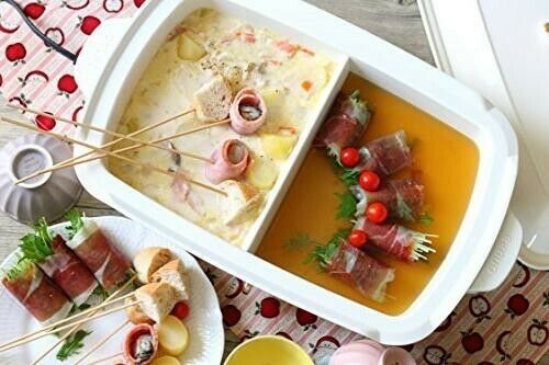 BRUNO Hot Plate Grande Partition Pot / Split Pot BOE026 NABE -New- Open Box - Fresh Stock Dated December 2025