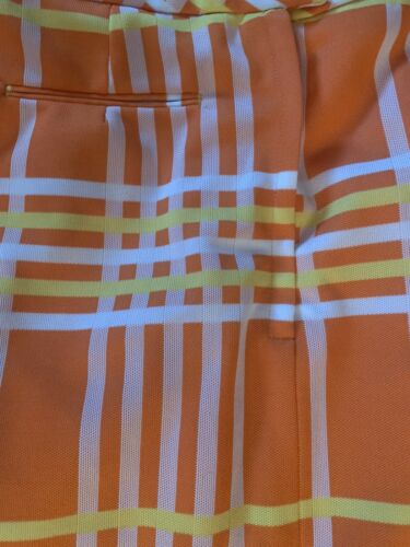 Vintage 60s Haymaker Orange White Yellow Plaid Mod Skort Size 6 - Fresh Stock Dated February 2026