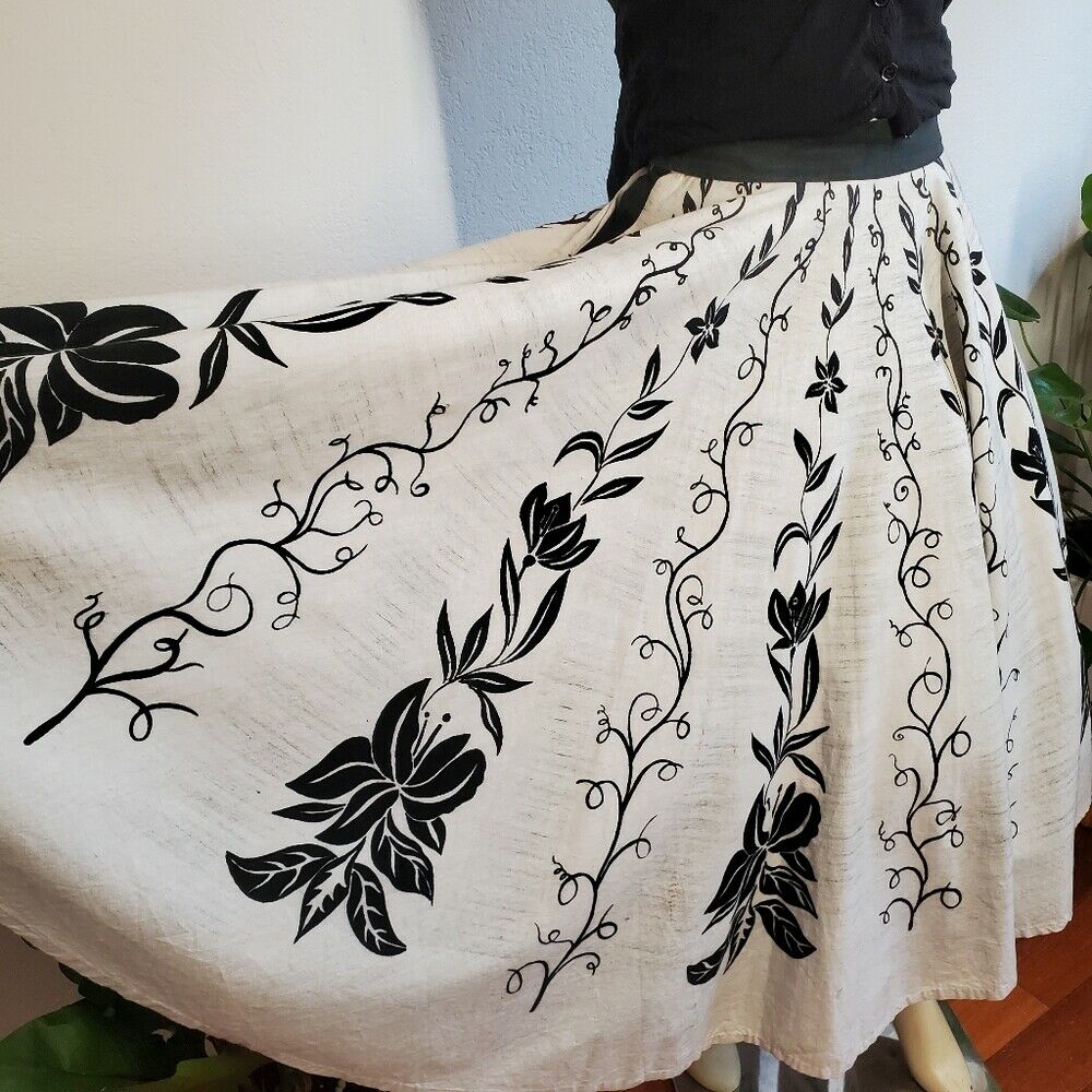 Vintage Handpainted Mexican Circle Skirt S M - Fresh Stock Dated March 2026