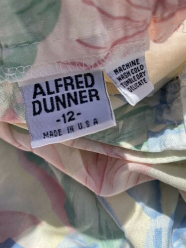 Alfred Dunner Midi Skirt Pastel Floral Elastic Waist In Back Sz Medium Vtg 80s - Fresh Stock Dated February 2026