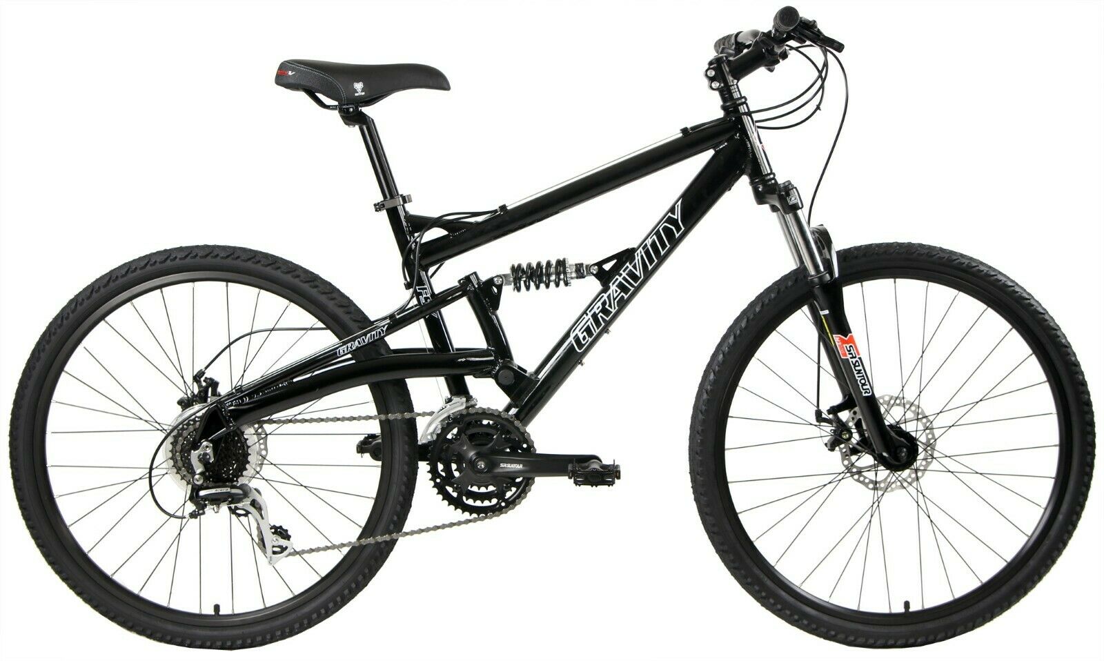 New GRAVITY FSX 1.0 26 Full Dual Suspension Mountain Bike Shimano & Disc Brake - Fresh Stock Dated February 2026