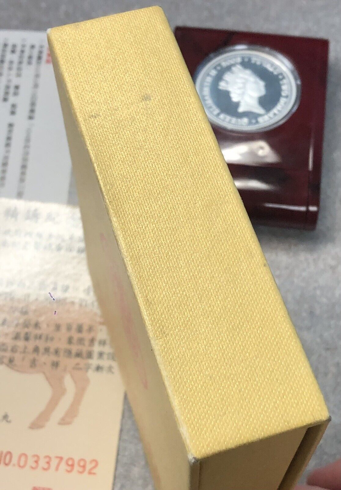 2003 Lunar Year Of The Goat Proof Silver Coin With All OGP, Tuvalu, China - Fresh Stock Dated February 2026