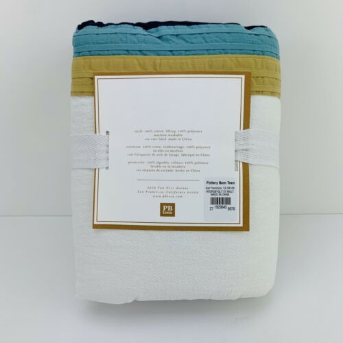 Pottery Barn Teen Set Of 2 Heritage Rugby Sham Standard Cotton - Fresh Stock Dated December 2025