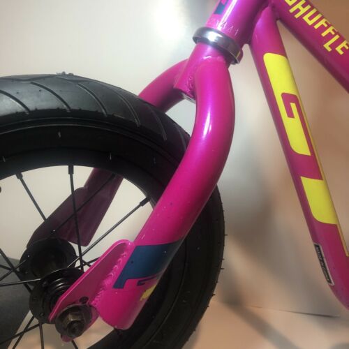 Kids Shuffle Gt GT Bicycle Balance Bike Adjustable Seat Pink Blue Yellow - Fresh Stock Dated December 2025