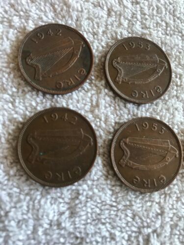 Lot Of 7 Irish Lucky Half-pennies 1942, 1953, 1964 & 1967 - Fresh Stock Dated February 2026
