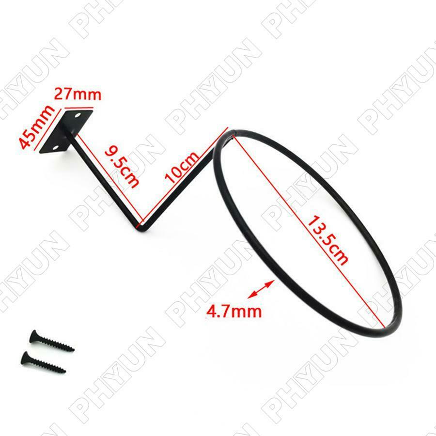 3x Motorcycle Moped Helmet Holder Hook Helmet Rack Wall Mount Hanger Black Steel - Fresh Stock Dated February 2026