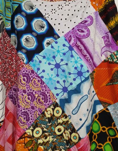 Vintage Handmade Patchwork Maxi Skirt Cotton 60s 70s Large - Fresh Stock Dated February 2026