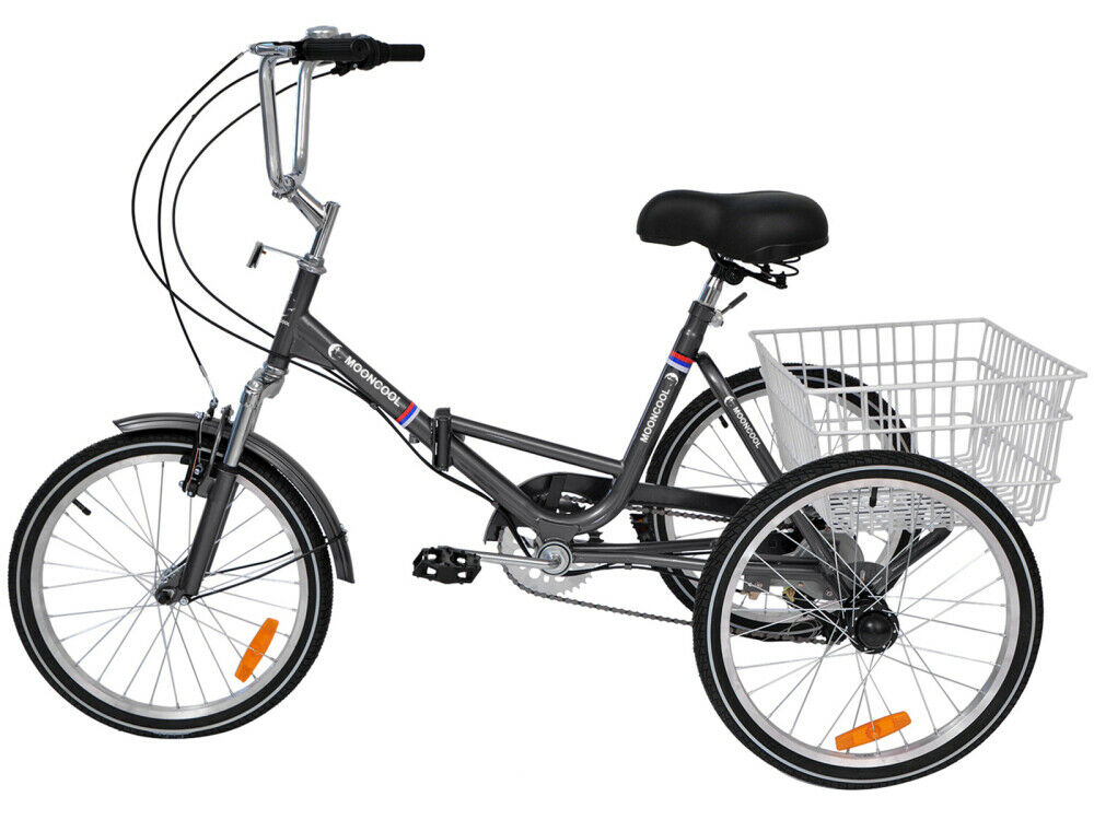 Foldable Adult Tricycle 20inch Wheels Folding Tricycle 7 Speed Cruiser Bike Gift - Fresh Stock Dated February 2026