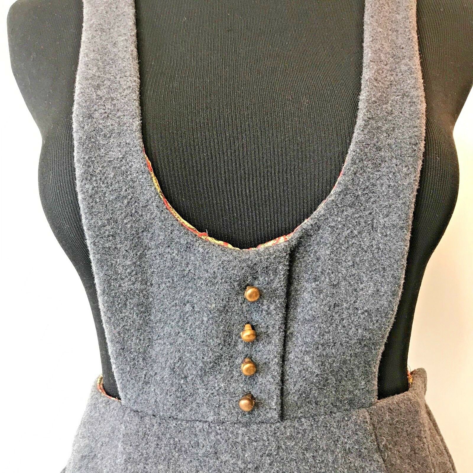 Vintage Irvington Place Sportswear by Lili Gray Wool Pinafore Skirt Elem Zip SK - Fresh Stock Dated March 2026