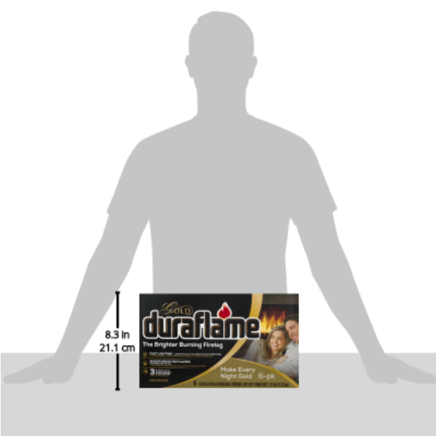 Duraflame Fire Logs 6 Pack - 4.5lb Bright Burning 3 Hour Burn Time Fast Lighting - Fresh Stock Dated December 2025