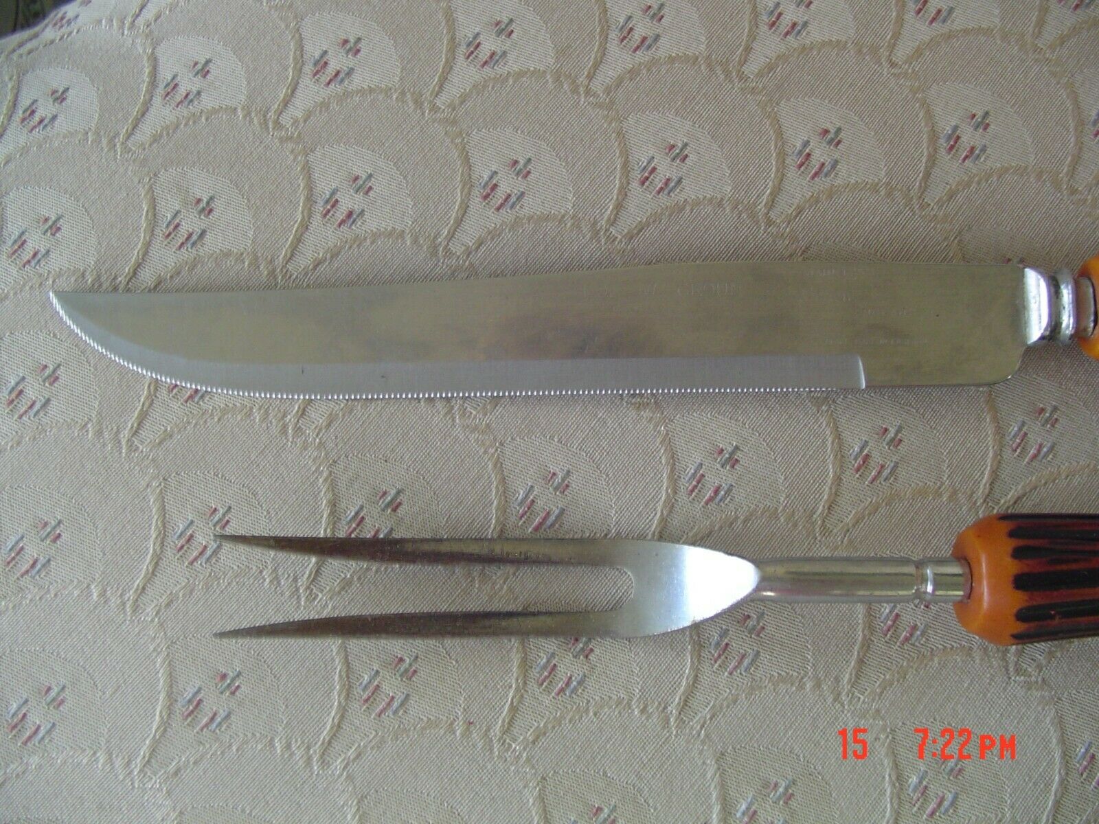 Vintage Regent Sheffield Faux Stag Handle Carving Knife - Fresh Stock Dated December 2025