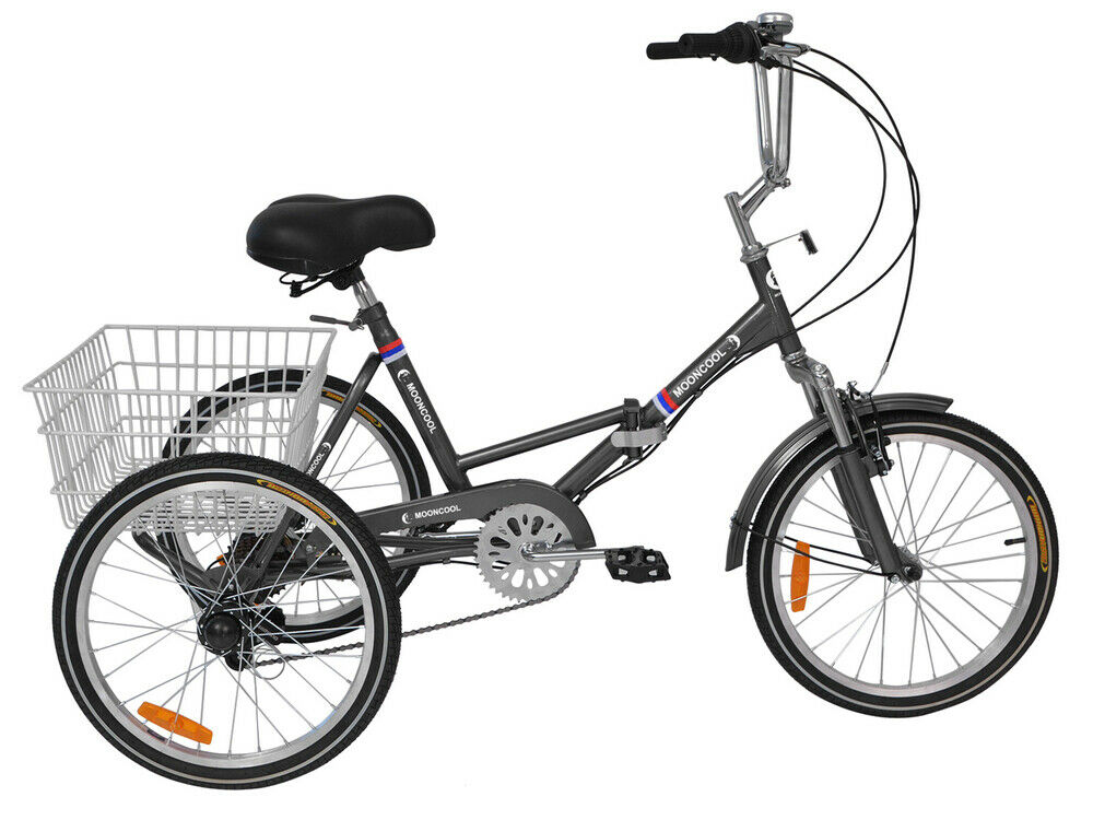 Foldable Adult Tricycle 20inch Wheels Folding Tricycle 7 Speed Cruiser Bike Gift - Fresh Stock Dated February 2026