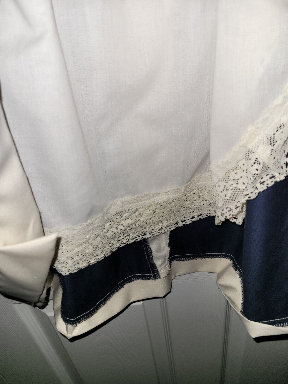 CHESSA DAVIS VINTAGE 60s MOD MAXI SKIRT NAVY/WHITE WOMENS L - Fresh Stock Dated March 2026