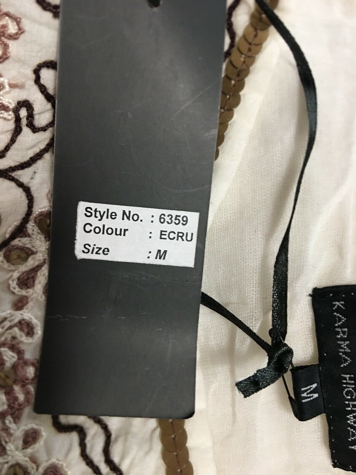 NEW  Size- M Karma Highway Cotton Skirt Embroidered Sequins Lace Full - Fresh Stock Dated February 2026