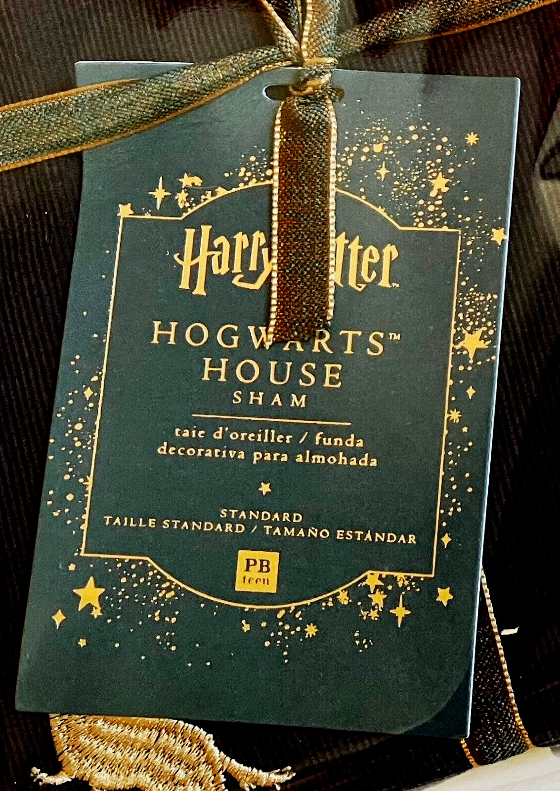 Pottery Barn Teen HARRY POTTER HOGWARTS Pillow Case Standard Embroidered * NEW * - Fresh Stock Dated February 2026