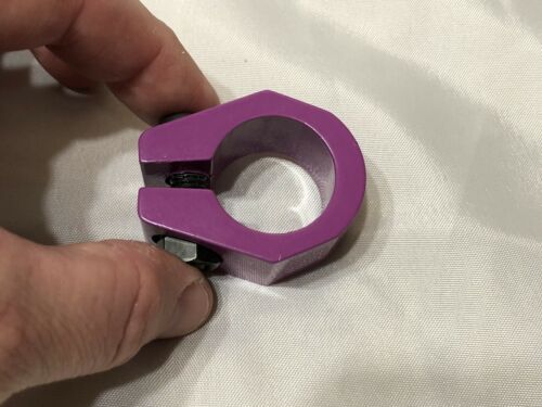 TUF NECK SEAT POST CLAMP LAVENDER PURPLE OLD SCHOOL BMX - Fresh Stock Dated December 2025