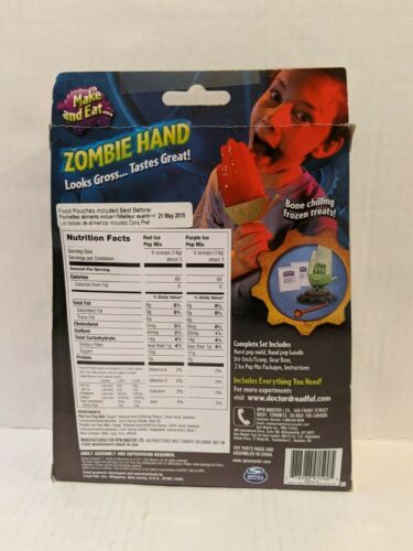 NEW Doctor Dr. Dreadful Zombie Hand Ice Pop Frozen Treats Bone Gross Making Kit - Fresh Stock Dated February 2026