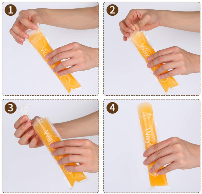 Ice Bags Popsicle Disposable Mold 150 PCs Pop Free Freezer Bpa Candy Tubes New - Fresh Stock Dated February 2026