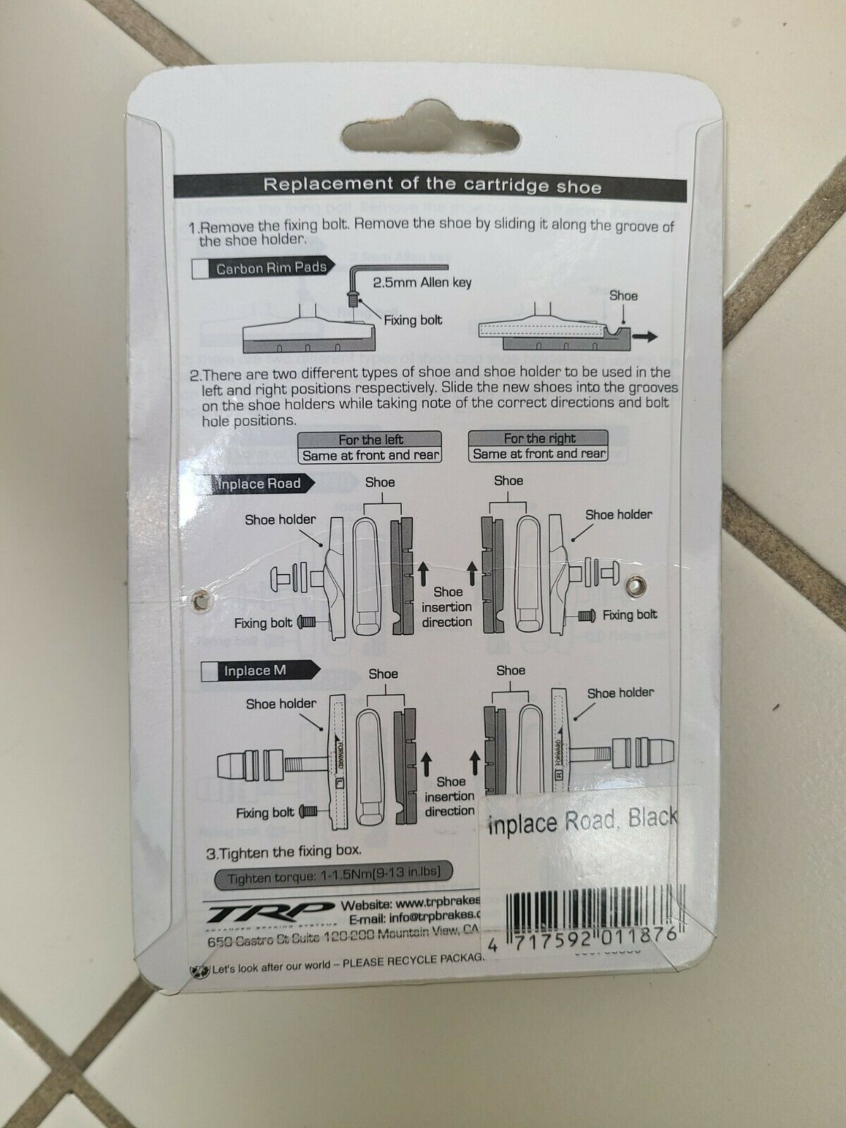 TRP Replacement Brake Pads and Shoes | Alloy Rim Compound | Road Bike | 4 - Fresh Stock Dated February 2026