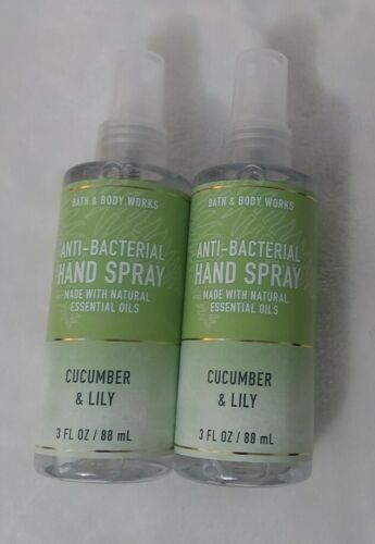 2-Pack Cucumber & Lily NEW Anti-Bacterial Spray Sanitizer 3 oz Bath & Body Works - Fresh Stock Dated February 2026