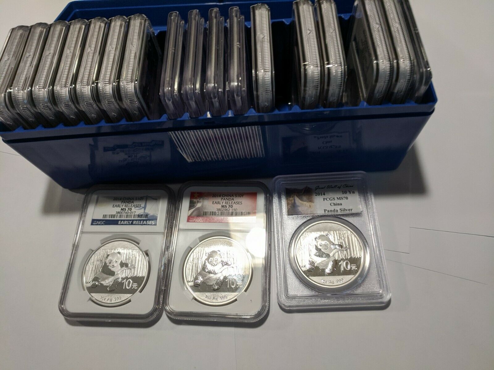 2012/13/14 - (20) 1 oz. Silver Coins  China Panda Set  Cert. MS70 - Fresh Stock Dated February 2026