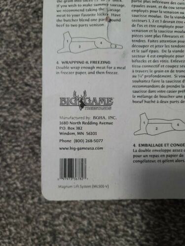 Big Game Treestand Magnum Lift System 500lb Tested Automatic Self-locking Device - Fresh Stock Dated December 2025