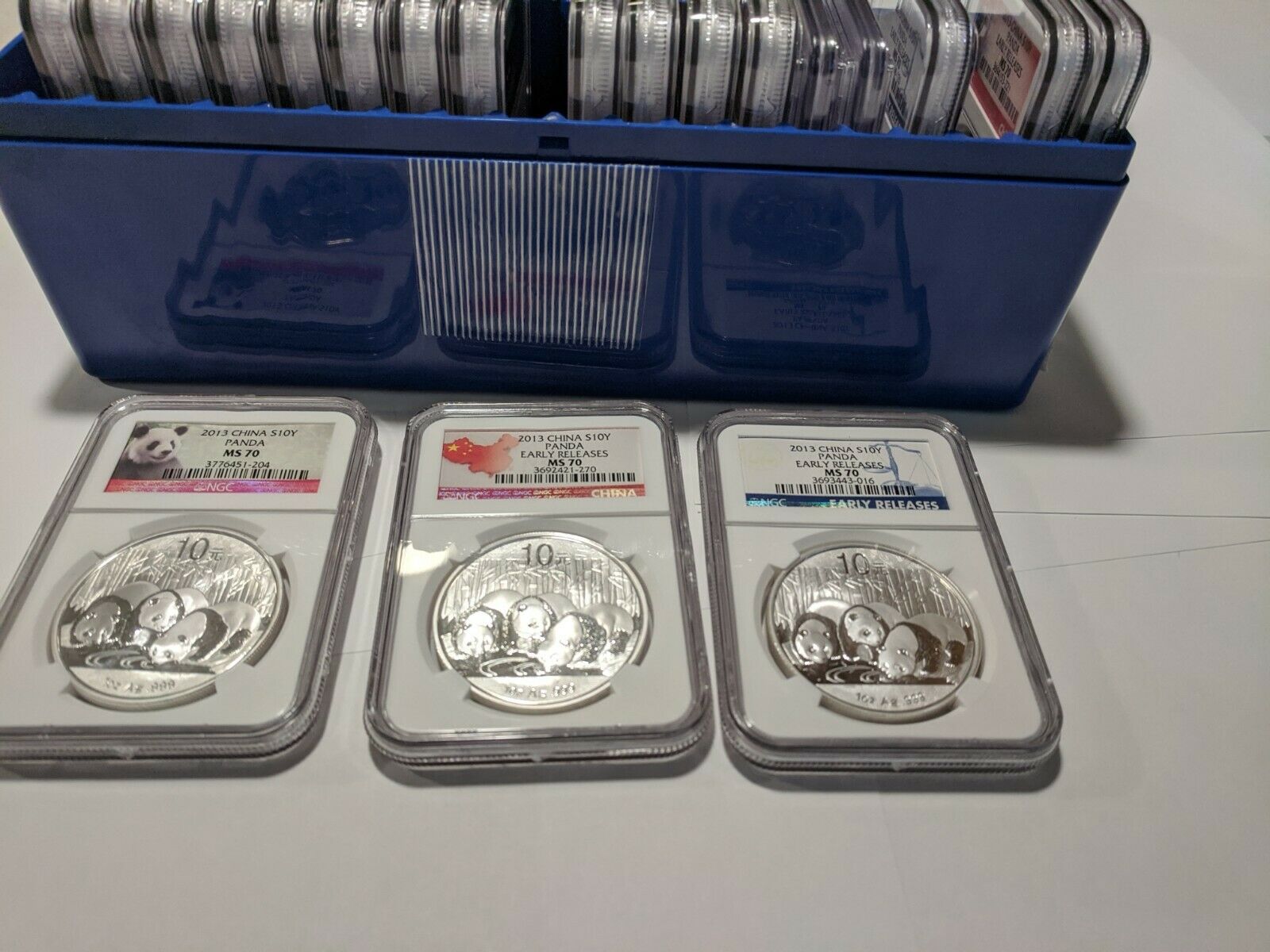 2012/13/14 - (20) 1 oz. Silver Coins  China Panda Set  Cert. MS70 - Fresh Stock Dated February 2026