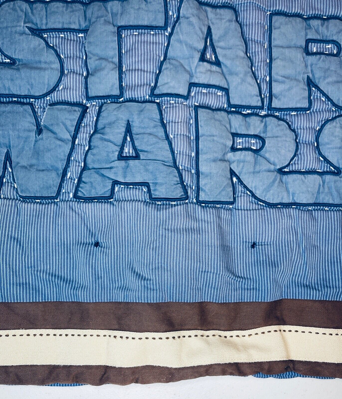 Star Wars Pottery Barn Kids Quilted Standard Pillow Sham Blue Brown - Fresh Stock Dated February 2026