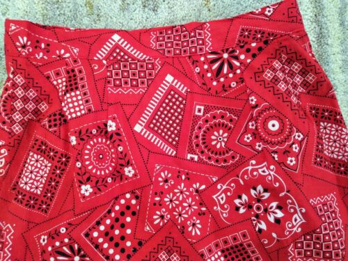 VTG 70'S BANDANA MAXI SKIRT & HANDBAG Handmade 27x39 Women's SMALL Cottage Hippy - Fresh Stock Dated March 2026