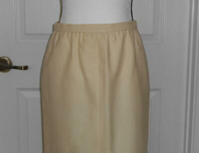 Vintage 1980s Ted Lapidus Skirt 40 French 8 US Butter Cream Straight - Fresh Stock Dated February 2026