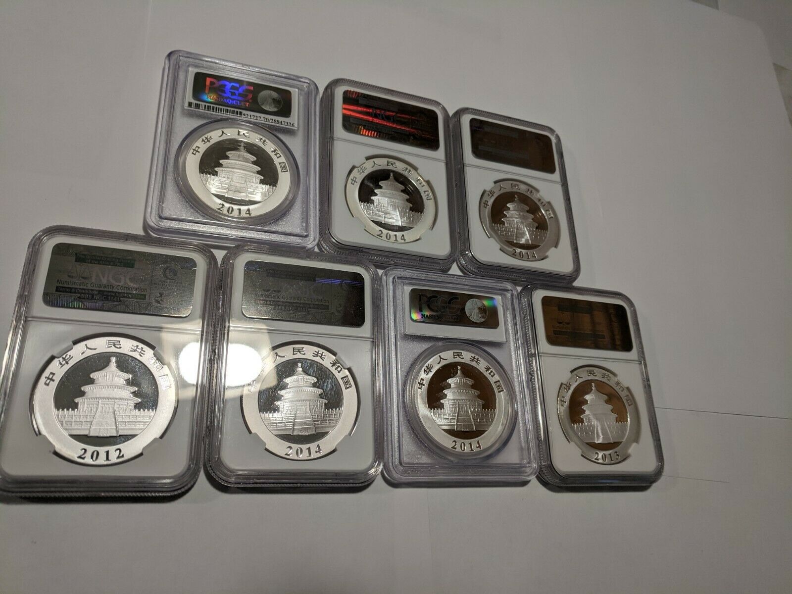 2012/13/14 - (20) 1 oz. Silver Coins  China Panda Set  Cert. MS70 - Fresh Stock Dated February 2026