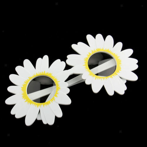 Novelty Daisy Eyeglasses Flower Glasses Fancy Dress Funny Sunglasses White - Fresh Stock Dated December 2025