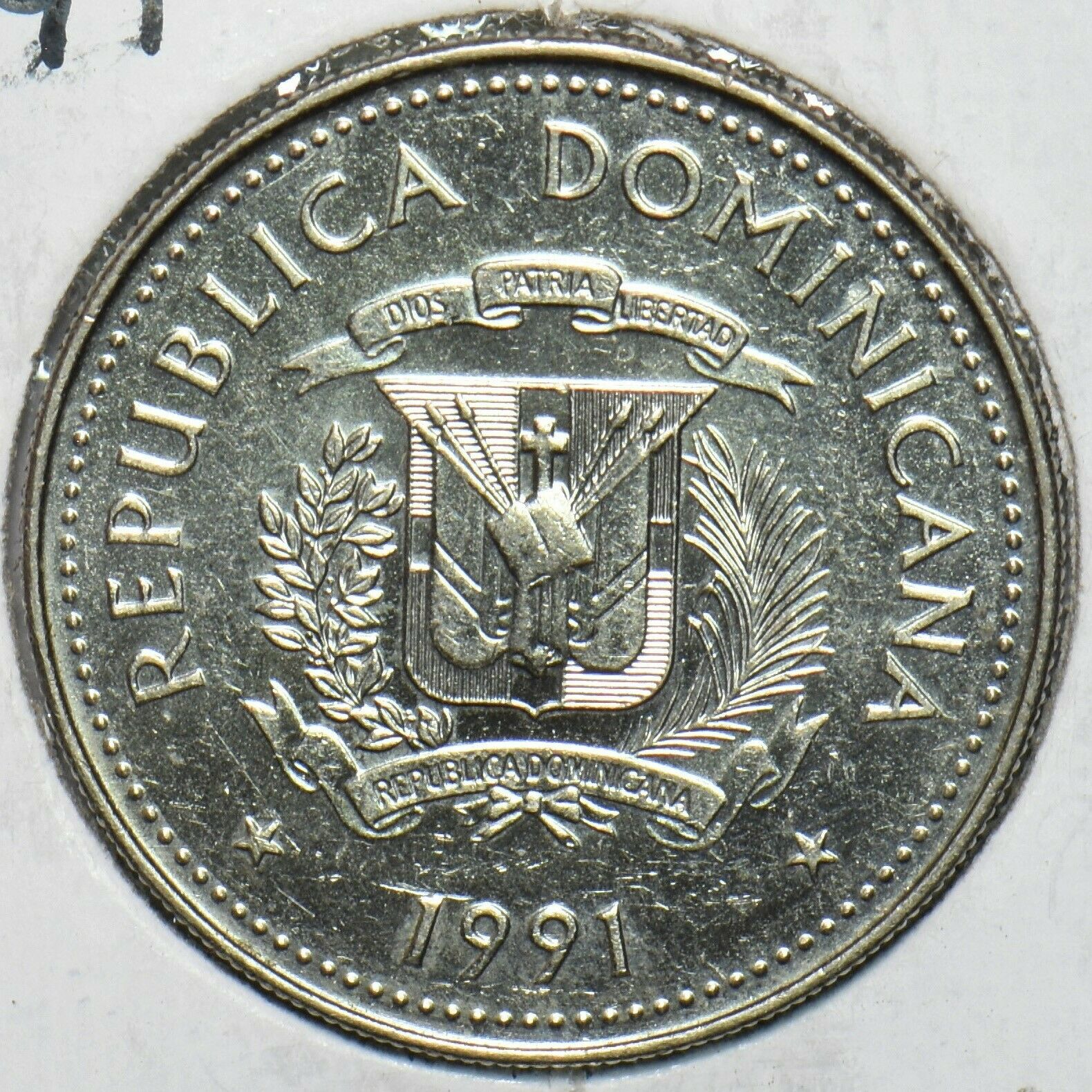 Dominican Republic 1991 25 Centavos Ox animal UNC 903810 combine shipping - Fresh Stock Dated December 2025