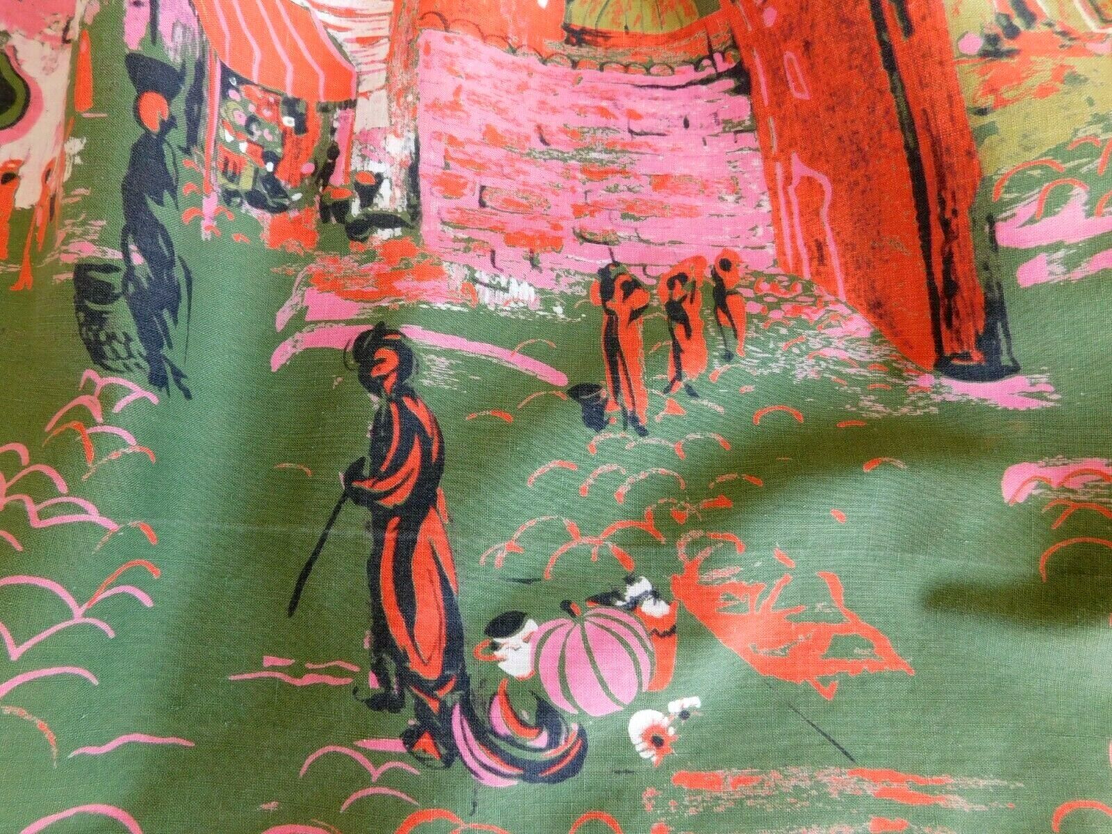 VTG Millworth Converting Moroccan Casbah 1950s novelty border print circle skirt - Fresh Stock Dated March 2026