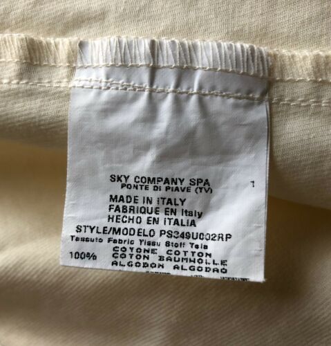 VTG 90s CK CALVIN KLEIN ITALY-MADE PENCIL SKIRT IVORY SNAP-UP COTTON 4 40 EUC - Fresh Stock Dated December 2025