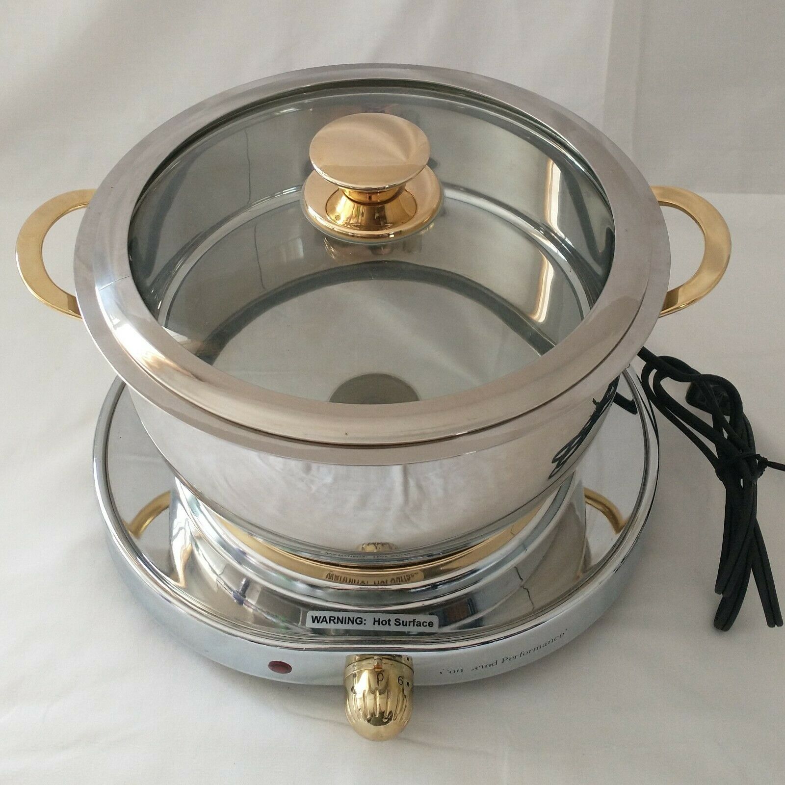 Command Performance 4 qt Pot & Burner Portable Buffet Range Chafing Warming - Fresh Stock Dated February 2026