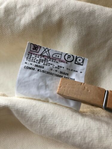 VTG 90s CK CALVIN KLEIN ITALY-MADE PENCIL SKIRT IVORY SNAP-UP COTTON 4 40 EUC - Fresh Stock Dated December 2025