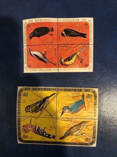 Burundi 337-342 And C132-137 MNH Blocks Of 4, Birds - Fresh Stock Dated December 2025