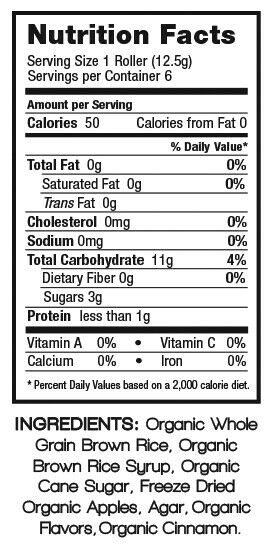 ( Packs of 3 ) Crunchy Rice Rollers, Apple Cinnamon, 6 Ct - Fresh Stock Dated December 2025