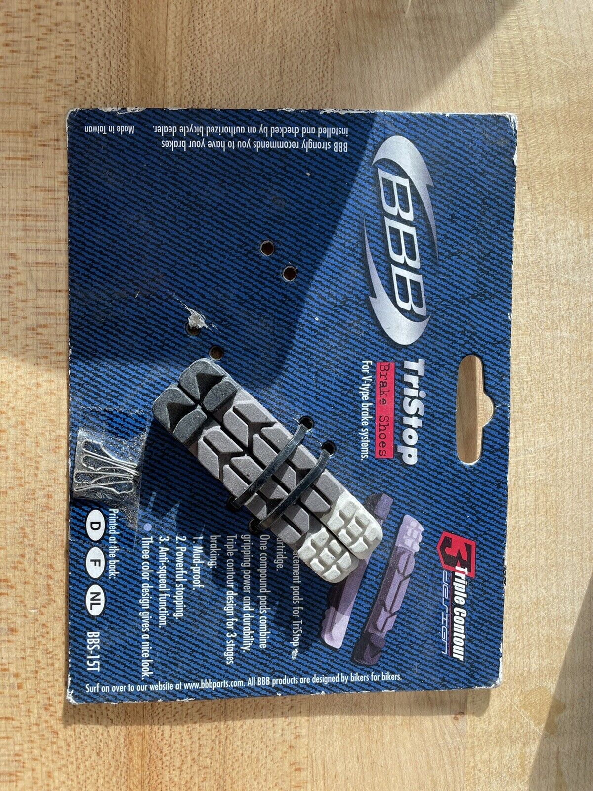 BBB Tri stop brake shoe V-brake BBS-15T - Fresh Stock Dated February 2026