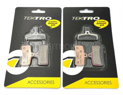 Tektro Mountain Bike Q11TS 4 Piston Sintered Disc Brake Pads w/Spring 2 Pairs - Fresh Stock Dated February 2026