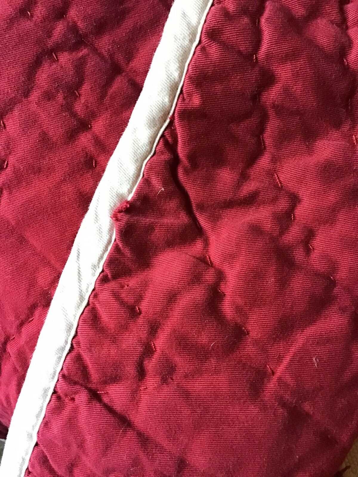 Pottery Barn Kids Full red & white stars pick stitched quilt, 2 standard, 1 blue - Fresh Stock Dated February 2026