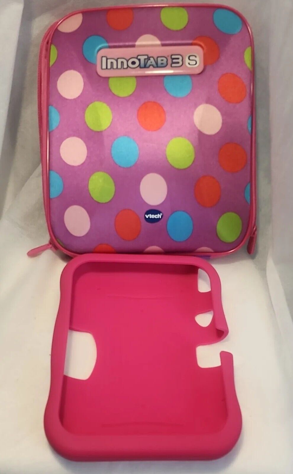 Vtech Innotab Pink Accessory Bundle, 2 Games, Polka Dot Case, Gel Cover - Fresh Stock Dated December 2025