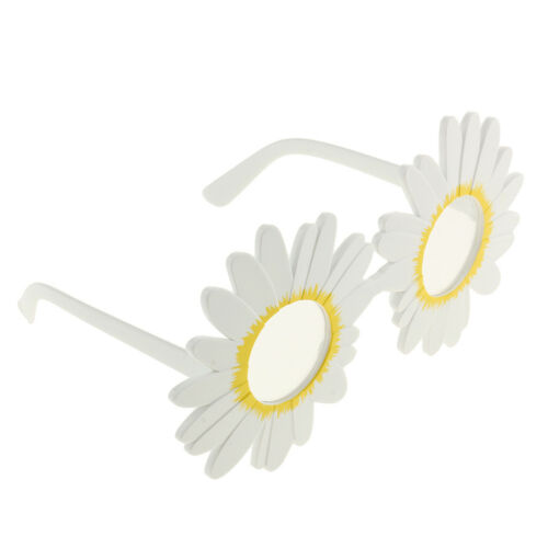 Novelty Daisy Eyeglasses Flower Glasses Fancy Dress Funny Sunglasses White - Fresh Stock Dated December 2025