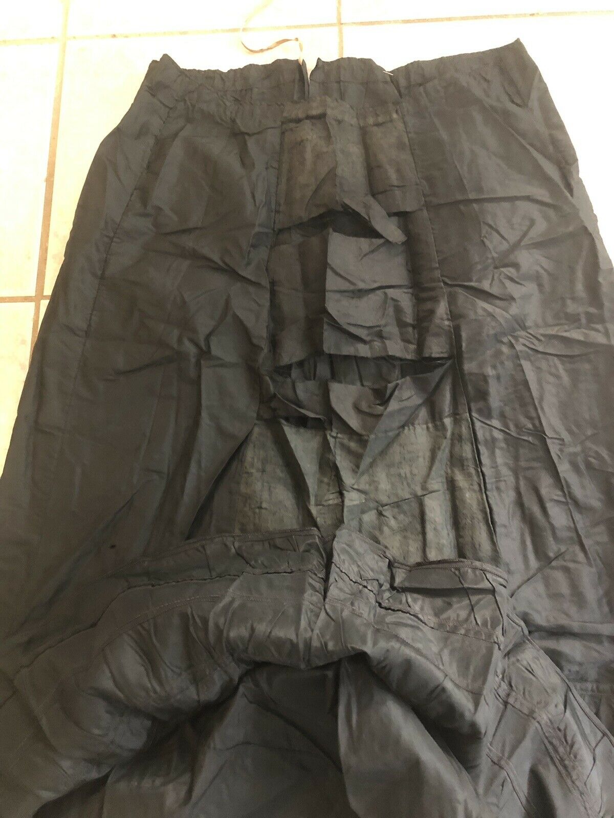 Vintage Black Ruffied Edwardian Silk Tafetta Skirt - Fresh Stock Dated February 2026