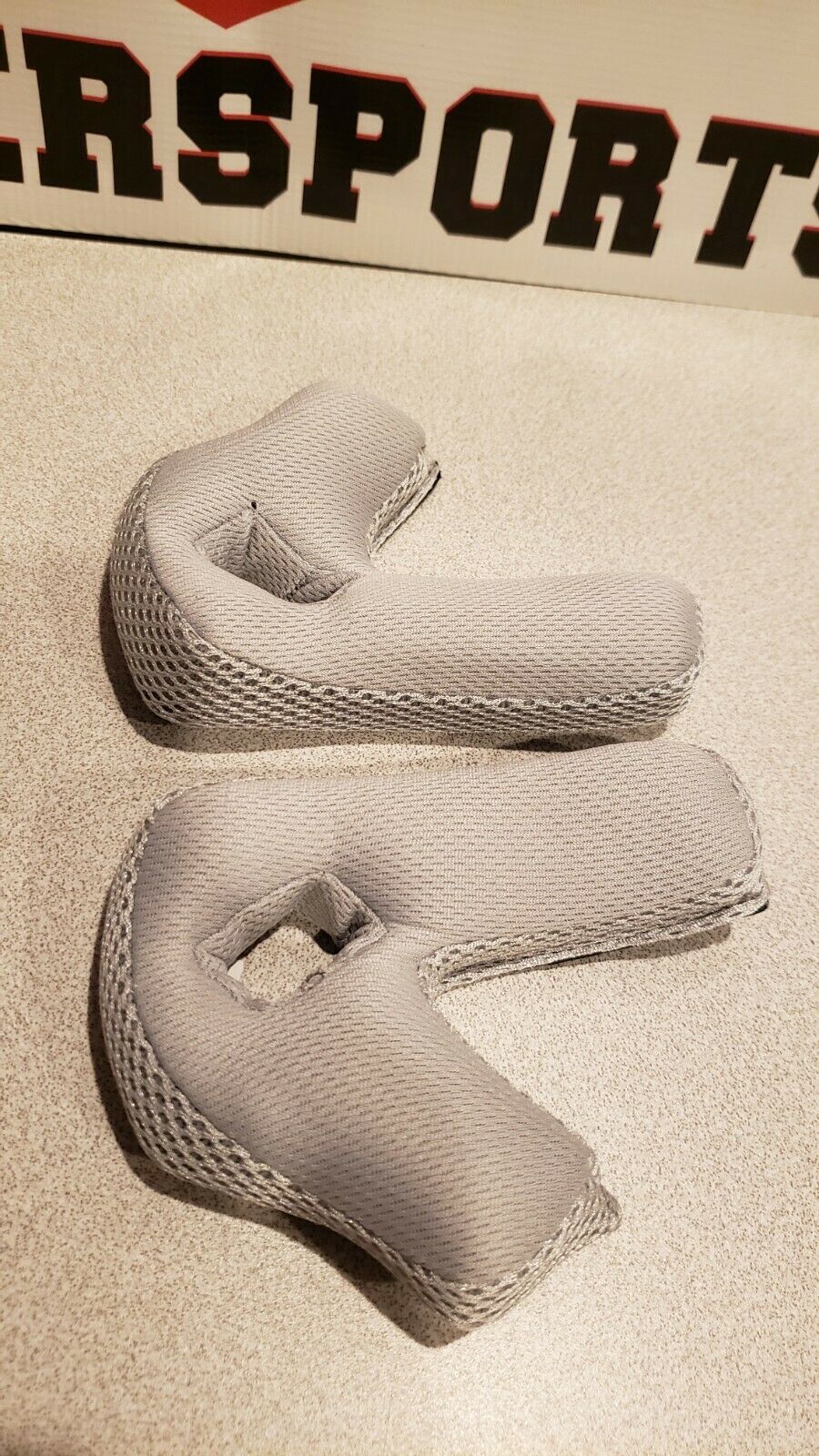 Pair of AFX Helmet Cheek Pads for FX-140 / LARGE / Gray #0134-1350 - Fresh Stock Dated February 2026