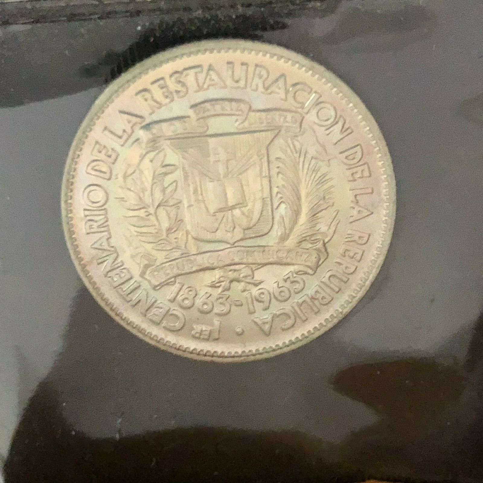 DOMINICAN REPUBLIC 1963 25 Centavos Silver Choice BU - Fresh Stock Dated December 2025