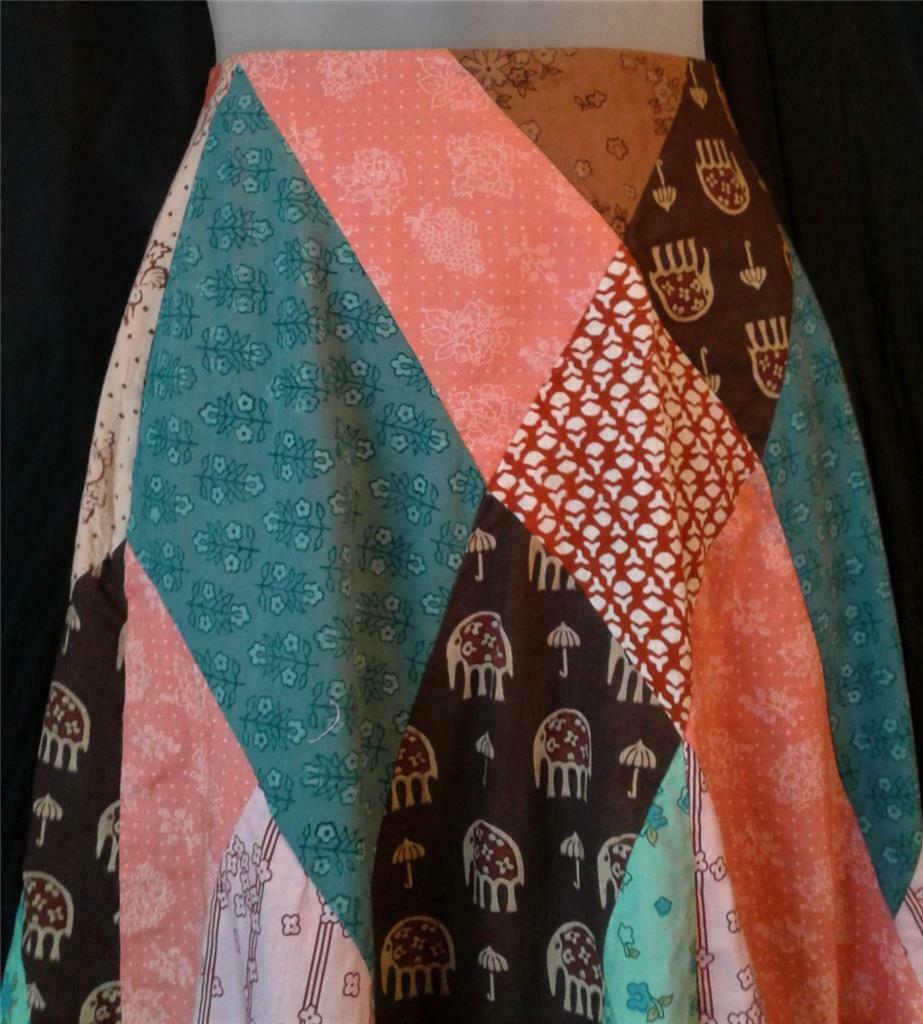 HIPPY FESTIVAL BOHO India Imports Vintage 1970s Cotton MAXI SKIRT - XS / XXS - Fresh Stock Dated March 2026