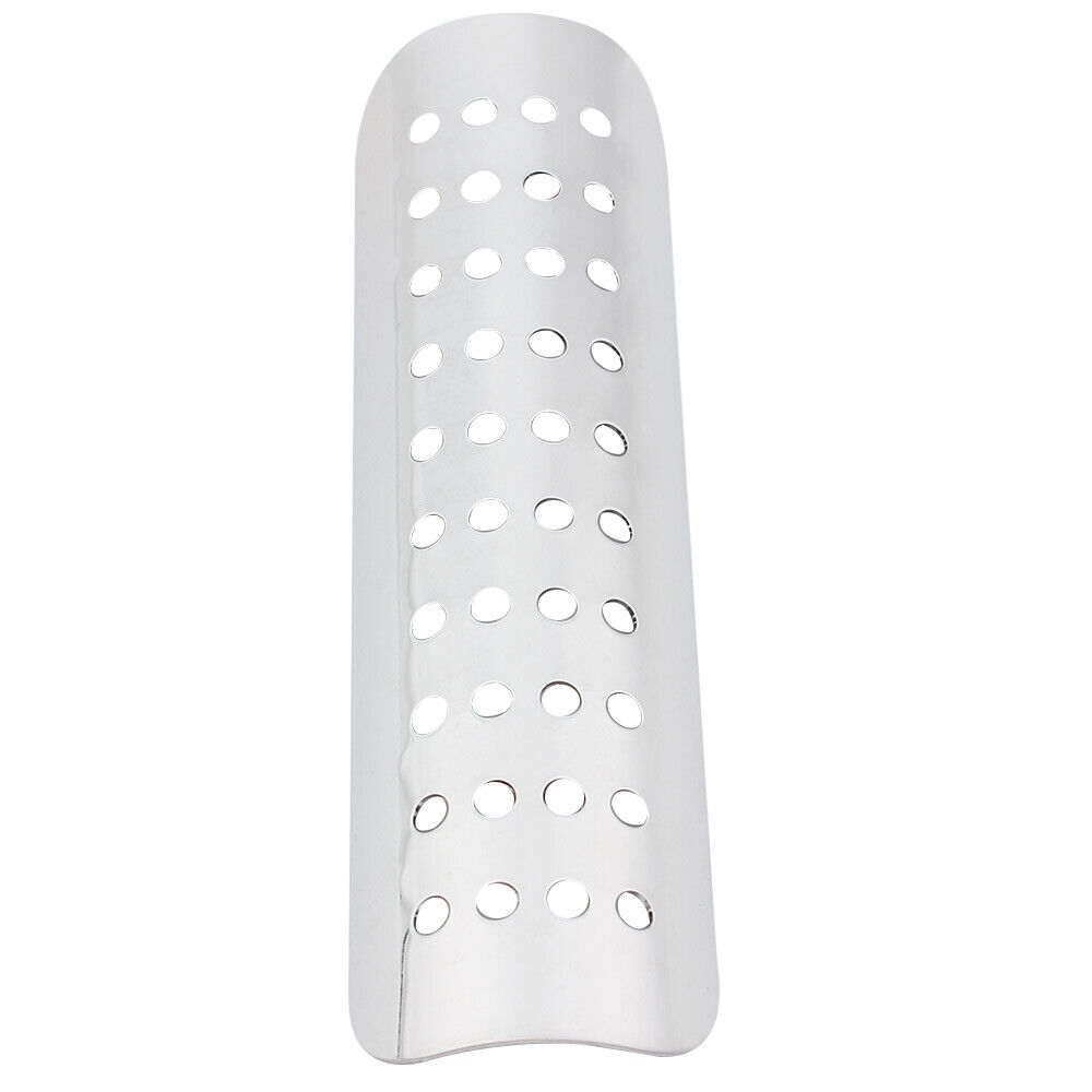 Universal Bike Curved Chrome Exhaust Muffler Pipe Heat Shield Cover Heel Guard - Fresh Stock Dated February 2026